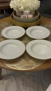 Wedgwood Westbury Chinaware 8" Gold Rim Pasta Bowl Plate