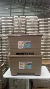 Uniglobal 35L High End Quality Joyful Stackable Storage Box With Handle And Lock