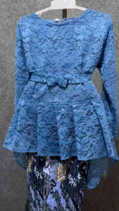 Baju Setelan kebaya anak moderen ROK PLISKET tk dan sd BONUS PITA IKAT PINGGANG