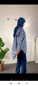 Zanica Tunik Wanita Motif Oversize Adem Murah Terbaru