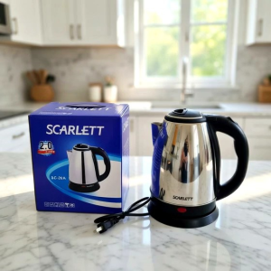 SKALETT Stailness Steel 2L Kettle Electric Heat Kettle Pemanas Air Elektrik Cerek Electric
