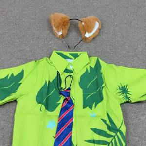 READY STOCK Kids Children Zootopia Cosplay Nick Wilde Fox Animal Costume Movie Character Story Book Outfit Carton Roleplay