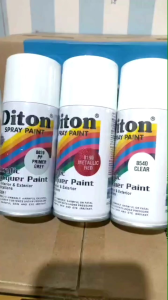 Pilok Pilox Cat Diton Paket 3 Kaleng 150cc Paketan Lengkap Merah Metalik Metalic Red 8190 Primer Grey Epoxy 8020 Clear Glossy 8540