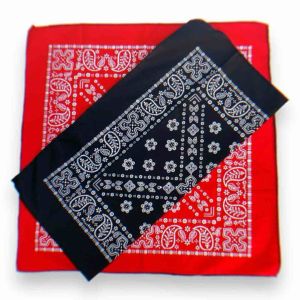 Bandana Slayer Motif Paisley Ukuran 45x45cm Bahan Poly Sablon