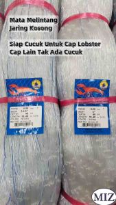 050 x 3 1/2" 4" 4 1/4" 8" x 40MD x 91.4MTR Mata Melintang Fishing Net Jaring Tangsi Pukat Ikan Pukat Laut Jaring Kosong