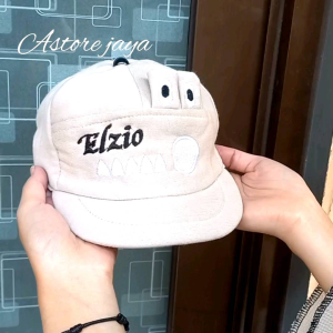 Topi Bayi Laki-laki Karakter Crocodile Bonus Nama Sendiri