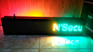 Running text fullcolour&single colour 2sisi double layar outdoor akses wifi