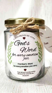 Manna Jar Gods Word for every emotion - Perfect gift for weddings baptisms birthdays and heartfelt tokens.