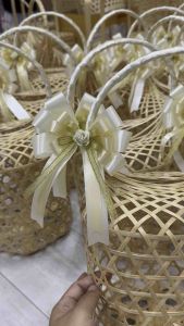 ชะลอมพร้อมตกแต่ง ขนาด7x8นิ้ว (ไม่รวมของด้านใน) ระบุสีเพิ่มเติมได้นะคะ