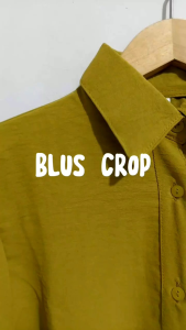 Atasan Kemeja Wanita BlouseCrop Top Lengan Kerut Crincle Airflow Premium