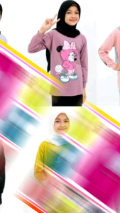 Sweet Kaos Anak Prempuan Lengan Panjang Motiv Karakter 1-6 Tahun
