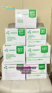Indoplas Disposable Syringe 1ml 3cc 5cc 10cc 20cc 50cc Sold Per Box