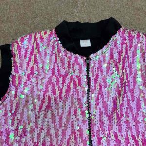 READY STOCK Kids Children Hip Hop Street Dance Jazz Dance Glittering Shining Sequin Costume Pre-school Kindergarten Concert Dance Wear DISCO K-POP