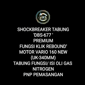 SHOCK DBS PREMIUM-677 VARIO 160 NEW UK-340MM FUNGSI KLIK REBOUND SKOK BELAKANG SHOCKBREAKER HARGA GROSIR TERMURAH