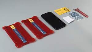 Caseology Snap Fit Tempered Glass [2 Package /Easy Installlation] compatible with iPhone 15 Pro & iPhone 15 Pro Max