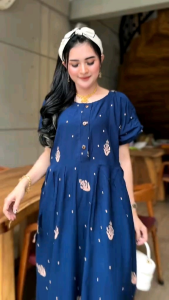 Daster Chibi Jumbo LD 120cm - Daster Bumil Busui Kancing Depan - Daster Chibi Jumbo XXL LD 120 Viral Kekinian - Daster Chibi Jumbo Motif Brand Viral Kekinian - Daster Viral Terbaru 2022 Home Dress Motif Unik Busui Dan Bumil