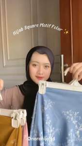 Jilbab Kerudung Hijab Segi Empat Premium Motif Luna Maya Hitam Terbaru 2024
