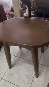 เก้าอี้สตูไม้สักส่งแคปซูลมินิหม้อนั่งสบายไม่ต้องเคลือบแล็กเกอร์เงาทำสีเซียนขาวและสีแล็กเกอร์พร้อมใช้งานไม้สักแท้ 100%