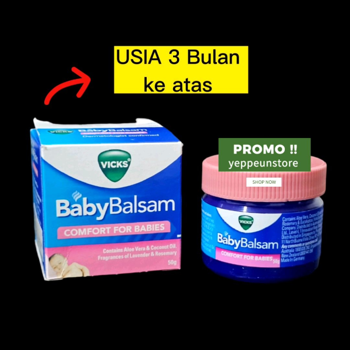 Vicks Baby Balsam - Balsem Menghangatkan Saat Batuk Pilek 50gr