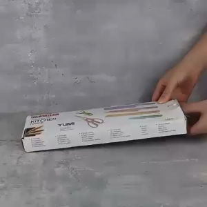 Pisau Dapur Keramik Set 6in1 Warna Pastel Anti Slip & Hadiah Pindah Rumah