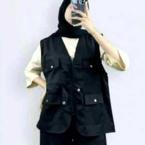Rompi Nami vest /Rompi pasangan pria dan wanita bahan katun ripstop polos