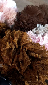 iket rambut besar brukat lembut cocok buat kondangan