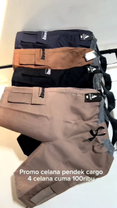 PAKET 100RIBU DAPAT 4 CELANA CARGO PENDEK PRIA