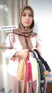 Paket Usaha Tas Rajut Premium Bahan Macrame Tali Kur Model Terbaru Kekinian Tebus Murah 200k