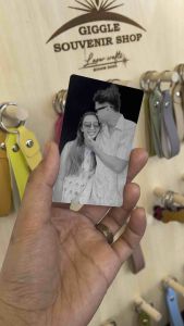 Personalized Photo Card Laser Engraved Black Aluminum Alloy Card