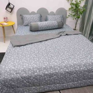 Bộ ga gối thun lạnh mẫu lá nhí đủ kích cỡ may theo yêu cầu chăn ga gối thun Hàn Quốc  - Chăn ga gối Minh Anh