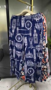 Casual Wide Leg Boho Pants/Printed Square Pants Plus Size with Pocket fit up to 2XL