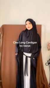 Hijab Cleo Cardigan Panjang Hijab Gamis 2in1