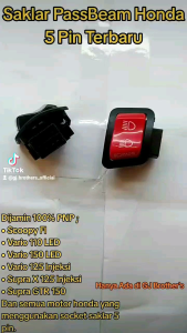 Tombol Saklar Dim 3 Mode 3 Titik Pass Beam 5 PIN Honda Piwpiw Vietnam PNP Vario 110 125 150 Scoopy Fi Supra X GTR 150 PassBeam