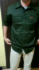 Kemeja Polos Pria Big Size Lengan Pendek Termurah
