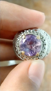 cincin natural amethyst batu kecubung