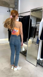 บอดี้สูท ผ้ายืดพิมพ์ลายดอก