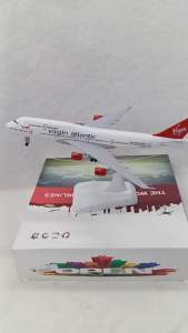 Virgin Atlantic Boeing 747 Diecast Airplane Model 20cm Metal Alloy Aircraft with Landing Gear & Display Stand | Collectible Aviation Model | Desktop Display | Gift for Plane Enthusiasts & Collectors