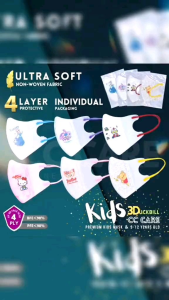 Kids 3D Duckbill Face Mask Child Disposable Face Mask 3-12 Individual Packaging Ready Stock Malaysia