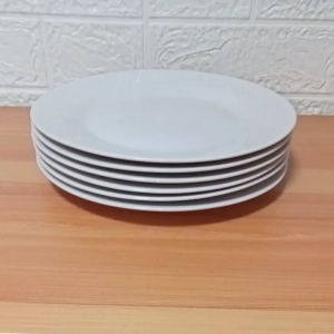SET of 6 PIECES WHITE DINNER PLATE SIZE 9" / SALAD PLATE / FISH PLATE / PASTA PLATE / microwaveable