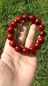 gelang tasbih akar Bahar Taliarus merah asli dim 14 mm 100% original