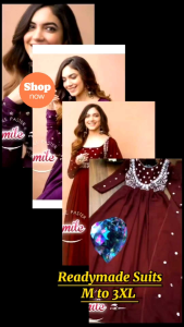 Anarkali Gown with Dupatta Embroidery Work