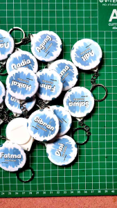 (Isi 30 Pcs) Gantungan Kunci Pin Custom ukuran 44mm cocok untuk souvenir merchandise dll