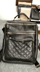 Ransel kulit wanita bahan kulit sapi premium ransel laptop ukuran besar masuk 14inch