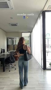 ams.commune กางเกงยีนส์ทรงแบ็คกี้ baggy jeans