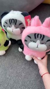 Gấu Bông Mèo Lườm Cosplay Đội Mũ Thú Thú Nhồi Bông Mềm Mại Đồ Chơi Gấu Bông Trang Trí & Quà Tặng