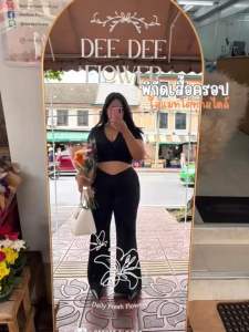 B01 เสื้อครอปแขนสั้น สาวอวบ สายฝอ ทรงคอวีไขว้ เป็นงานผ้านิ่มยืด (อก36-46นิ้ว)