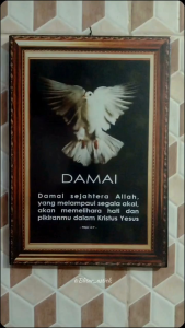 hiasan dinding rohani"Damai"