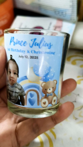Shot glass Souvenir Giveaway Token with Holder or Plastic and Ribbon All Occasions Affordable Customized Personalized