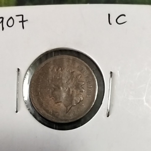 United States 1907 Indian Head One Cent Preloved Coin