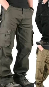 Cargo Pants Men Cutting Straight-cut[28-40]Seluar Kerja Lelaki/Wanita Regular-fit Kargo Six Pocket Seluar Slack Panjang